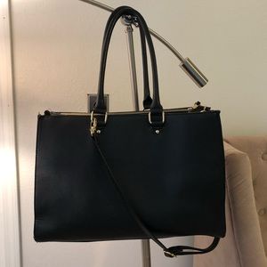 Large leather like tote